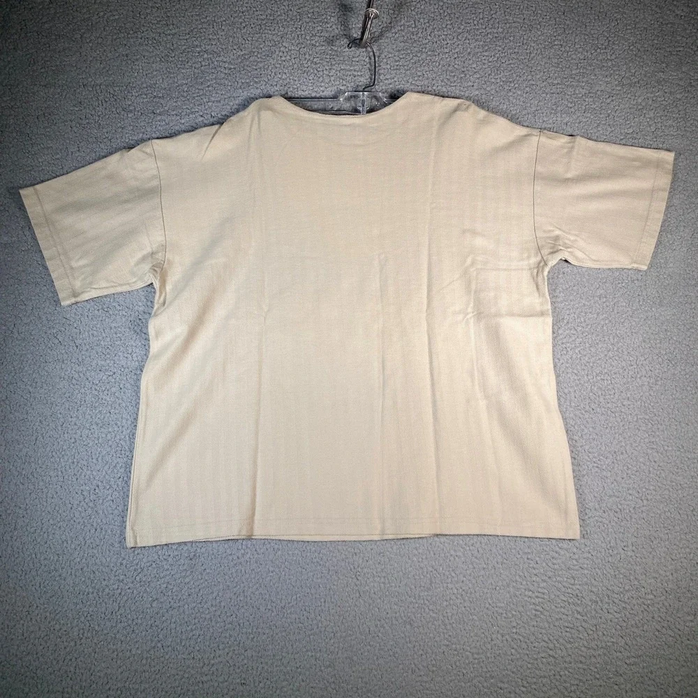 Club Cocoa Beige Textured Knit Lounge Set Top & Shorts‎ One Size Made in USA